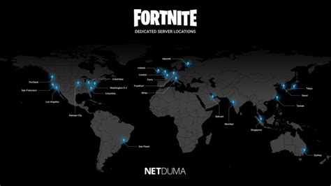 fortnite servers map